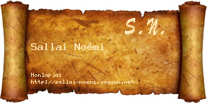 Sallai Noémi névjegykártya